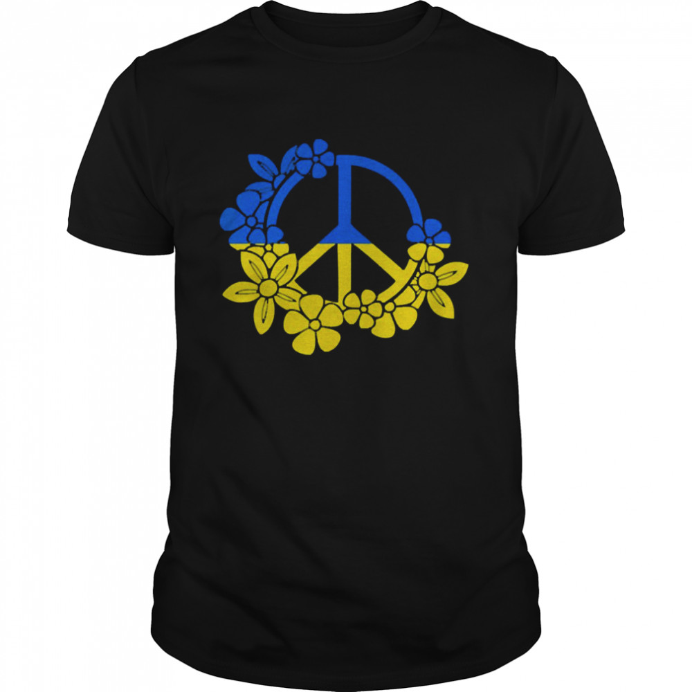 Peace Ukraine Ukrainian Flag Ukraine Flag Pride Flowers Shirt