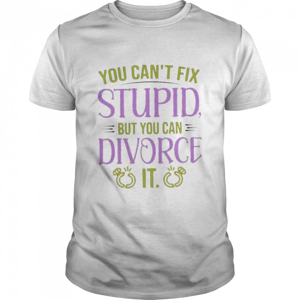 You can’t fix stupid but you can divorce it shirt