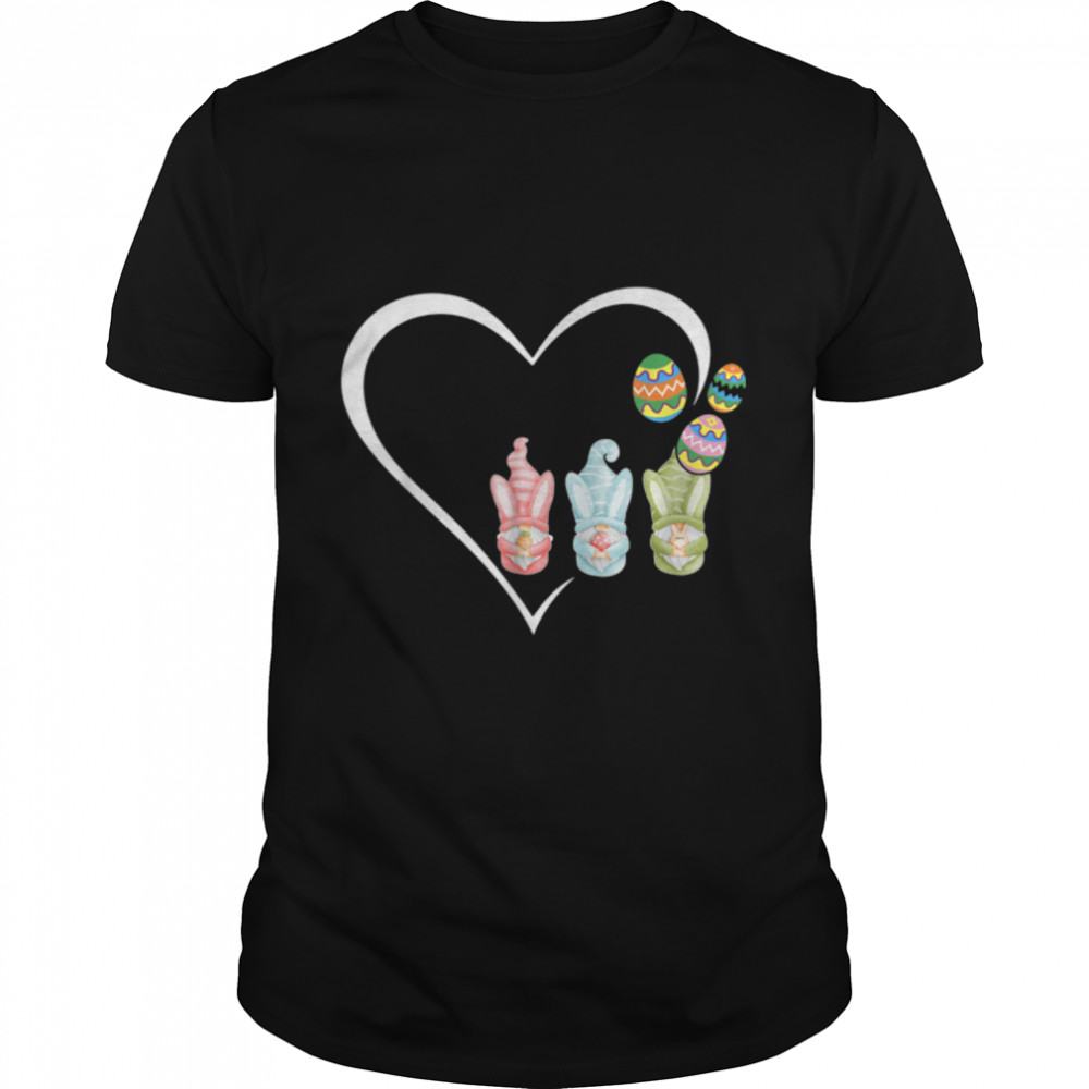 Happy Easter Day Gnome Heart Easter Day Hunting Basket 2022 T-Shirt B09VX95WLG