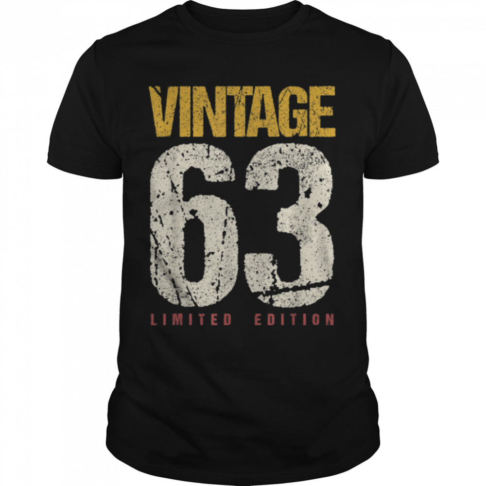 59 Years Old Vintage 1963 59th Birthday Decoration Men Women T-Shirt B09VXTCBDJ