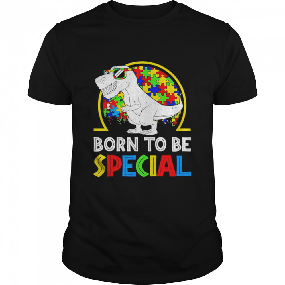 Autism Awareness Born Special Dinosaur T-Shirt
