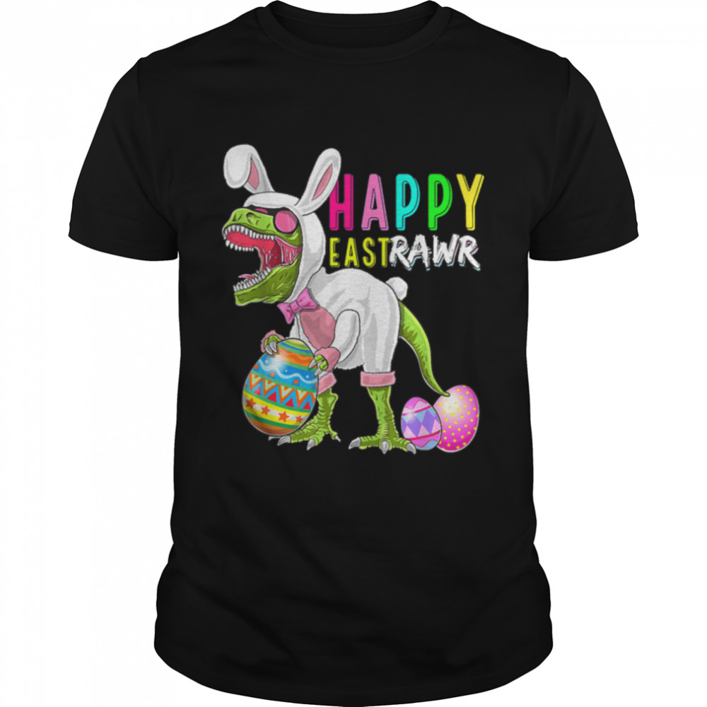 Happy EastRawr Bunny T Rex Dinosaur Easter 2022 Costume T-Shirt B09W935M4K