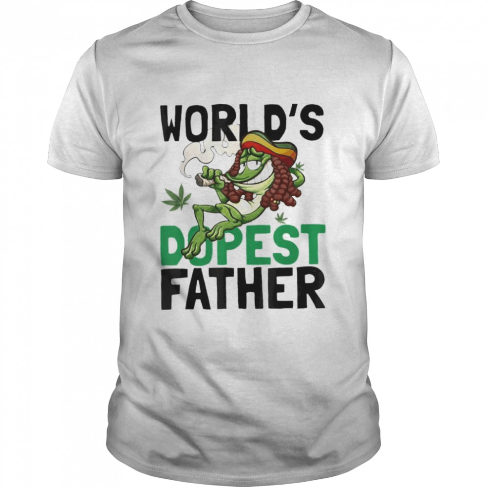 Worlds Dopest Father Weed Marijuana Cannabis 2022 Frog shirt