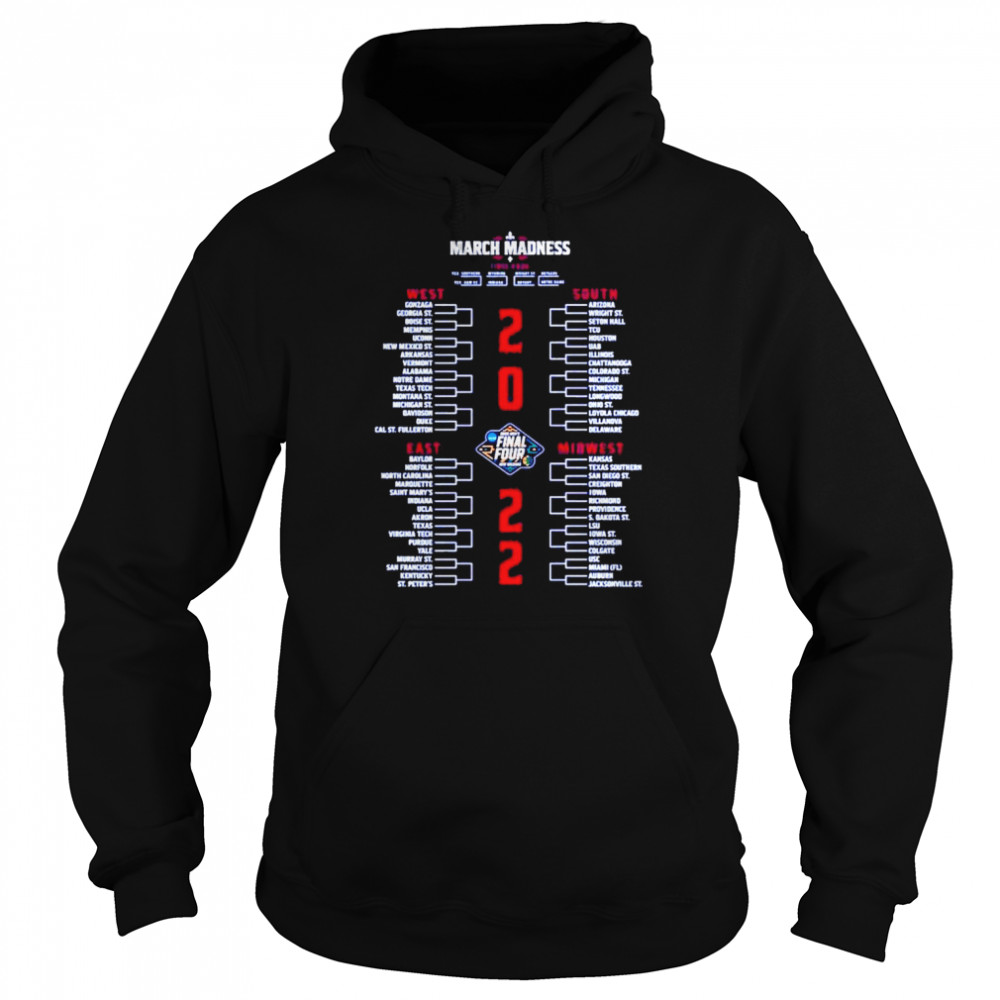 final Four March Madness 2022 West South East Midwest  Unisex Hoodie