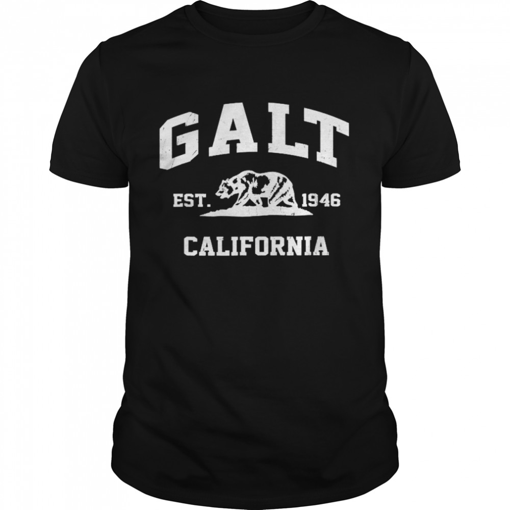 Galt California CA vintage state Athletic style Shirt