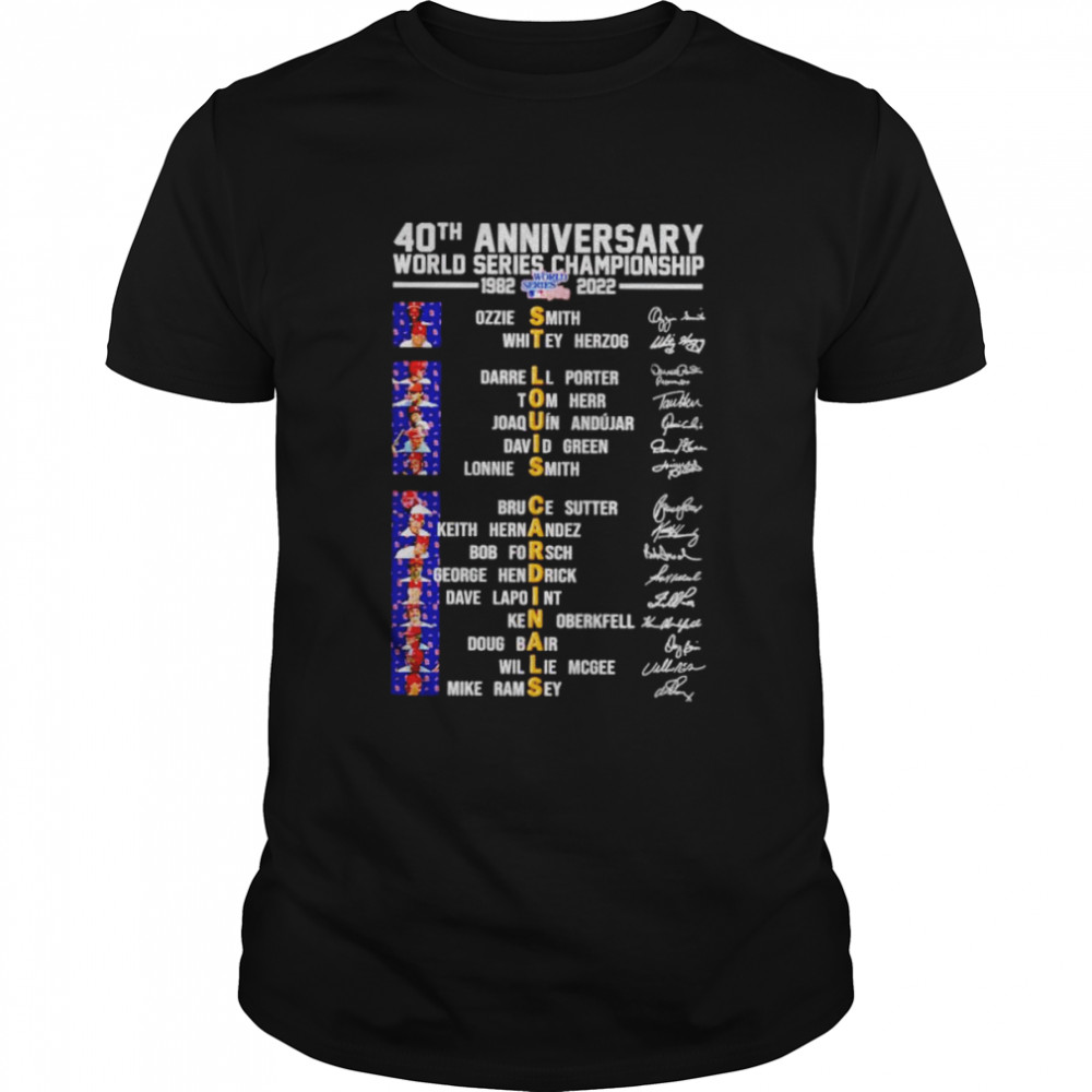 St Louis Cardinals 40th Anniversary world series championship shirt
