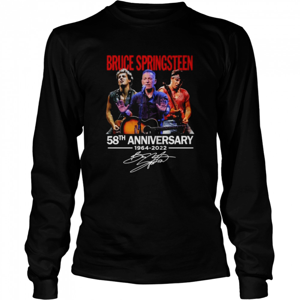 Bruce Springsteen 58th anniversary 1964 2022 signature shirt Long Sleeved T-shirt