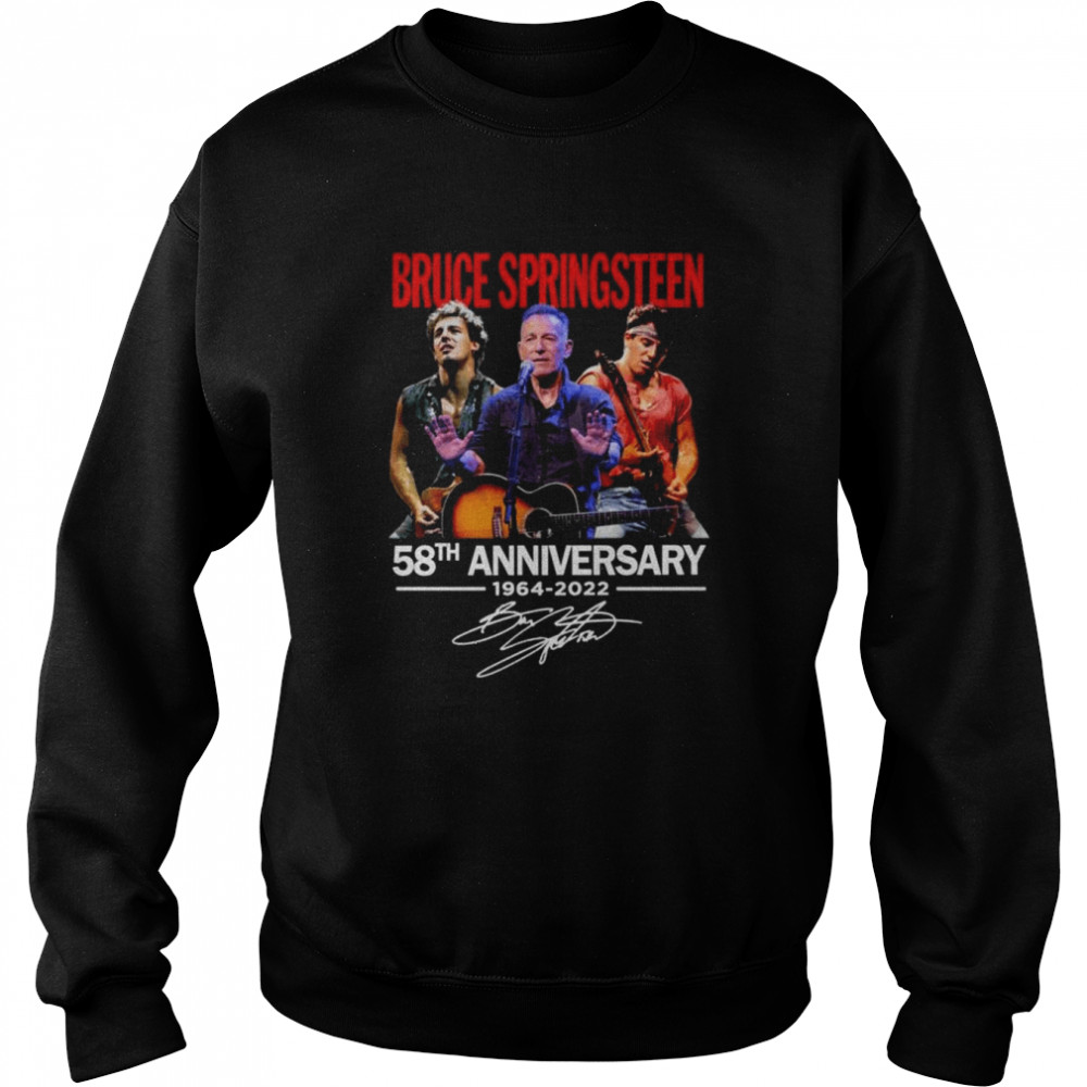 Bruce Springsteen 58th anniversary 1964 2022 signature shirt Unisex Sweatshirt