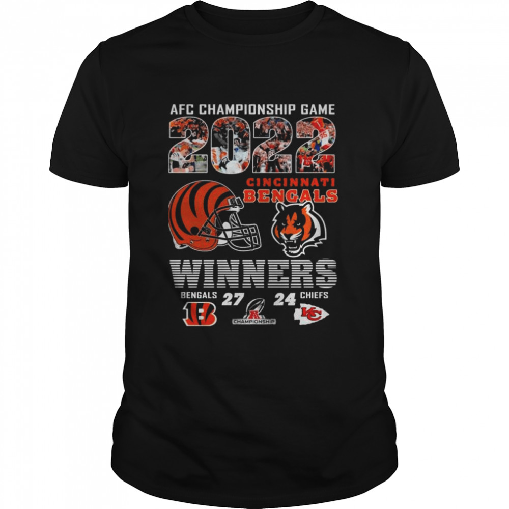 Cincinnati Bengals 2022 AFC Championship game Winners signatures shirt Classic Men's T-shirt