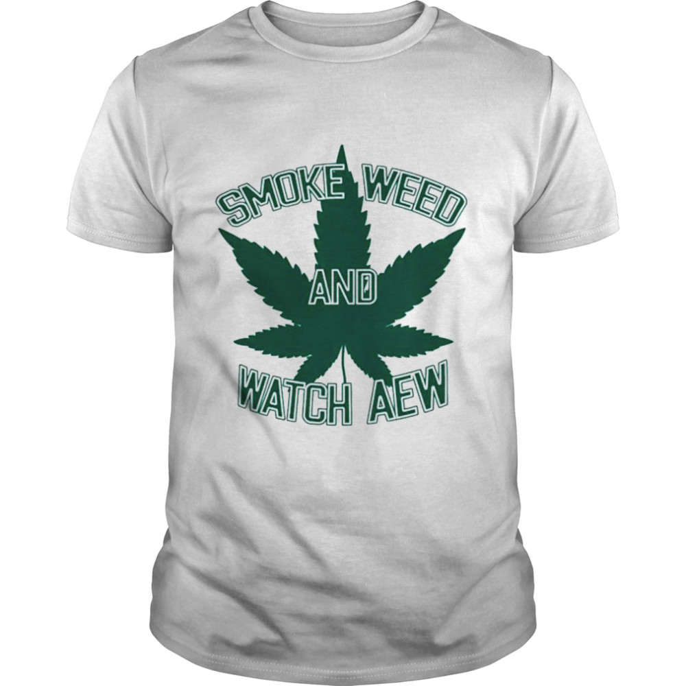 Smoke weed and watch aew shirt Classic Men's T-shirt