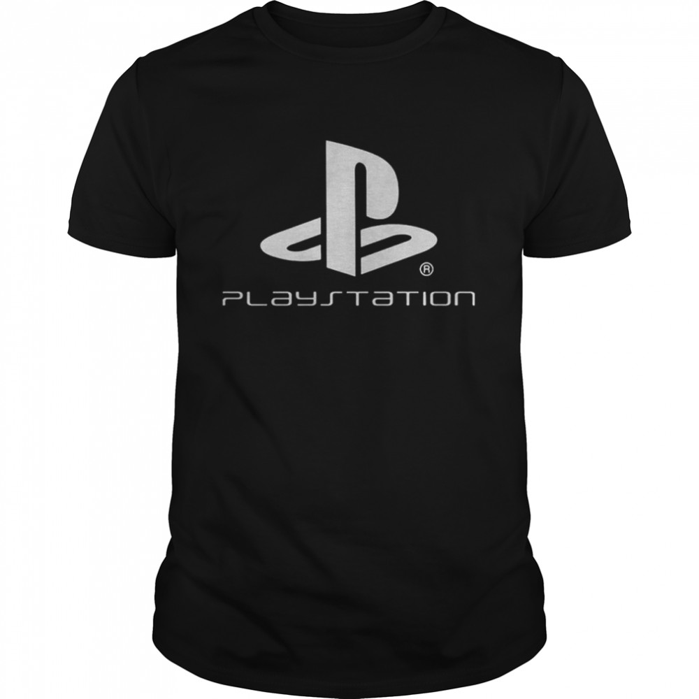 Silver Playstation logo shirt