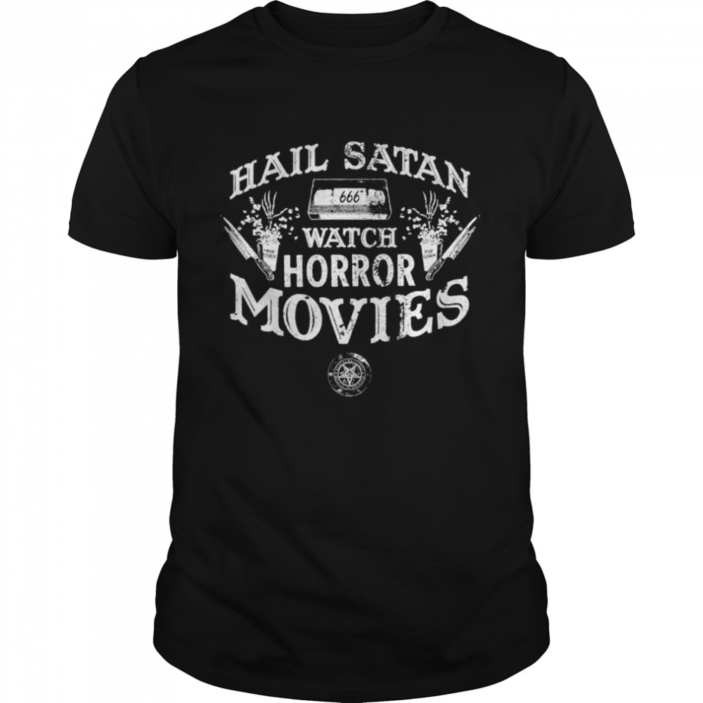 Hail Satan watch horror movies shirt Classic Men's T-shirt