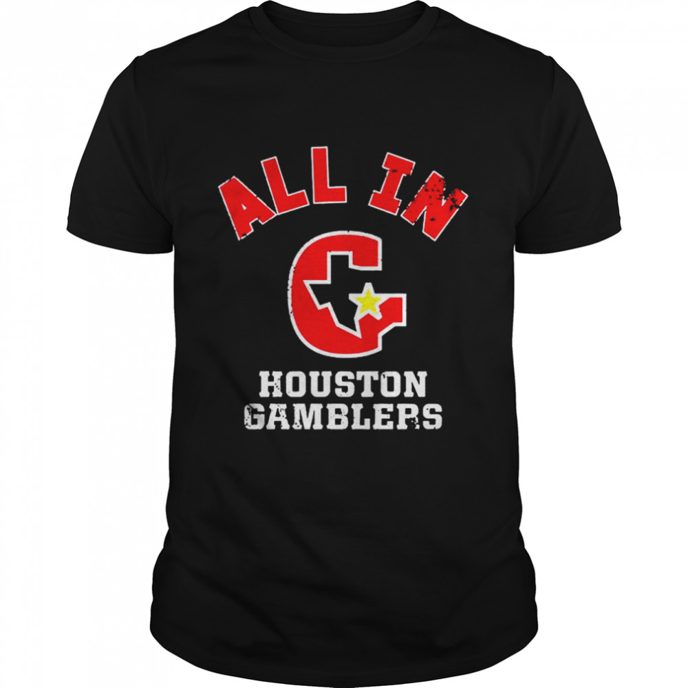 houston Gamblers All In T-shirt