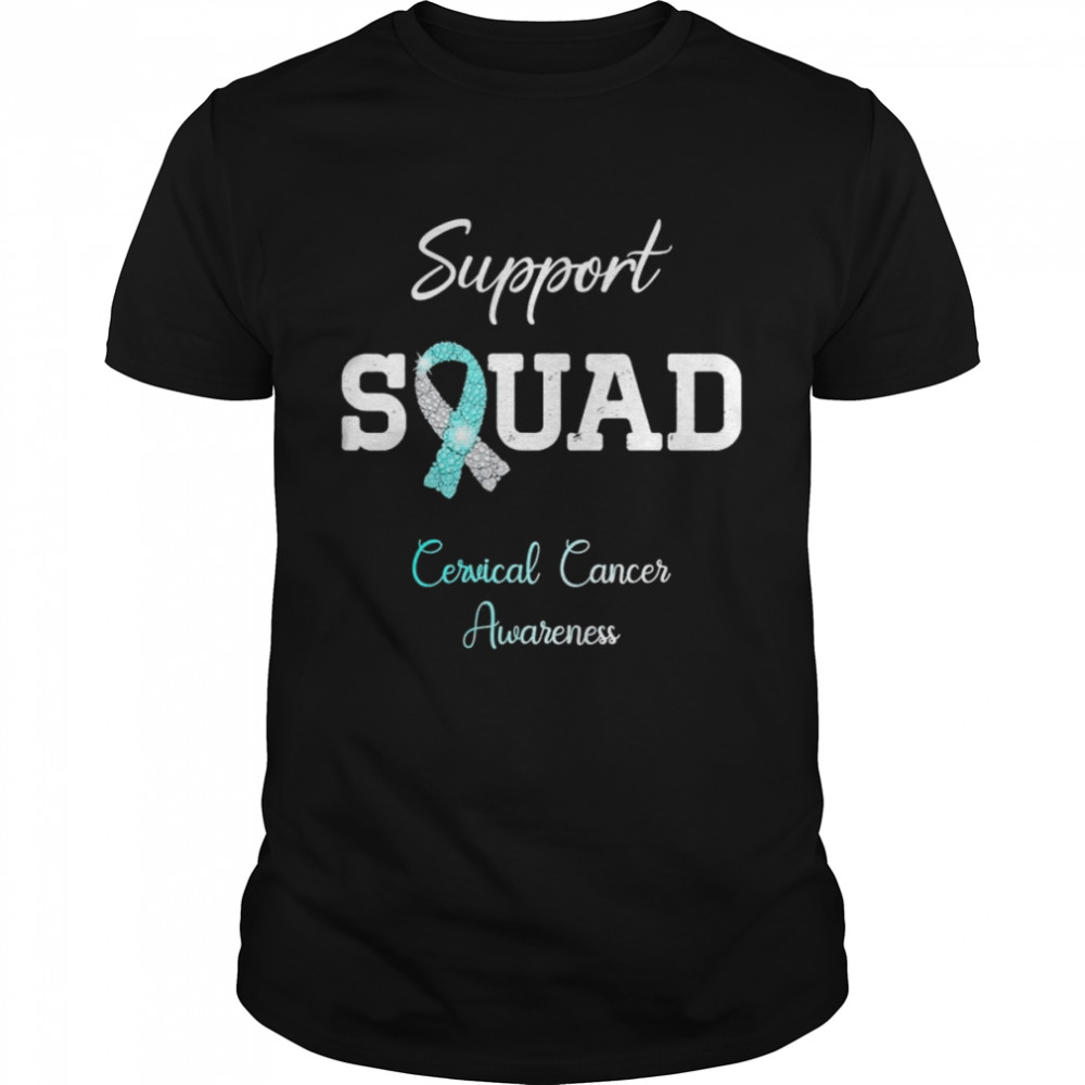 Support squad cervical cancer awareness month ribbon shirt