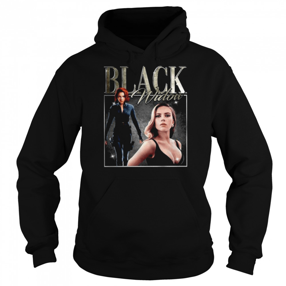 Black Widow T  Merch Scarlett Johansson shirt Unisex Hoodie