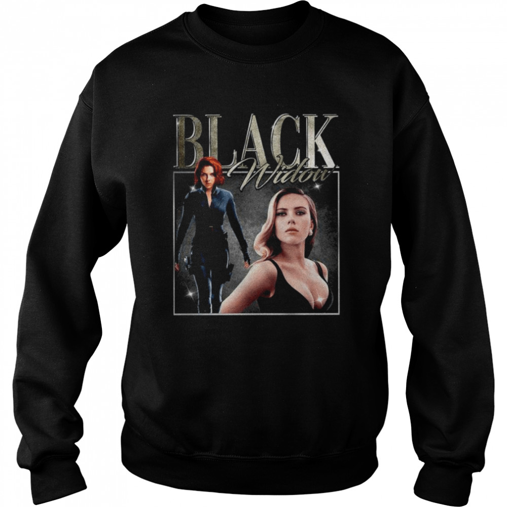 Black Widow T  Merch Scarlett Johansson shirt Unisex Sweatshirt