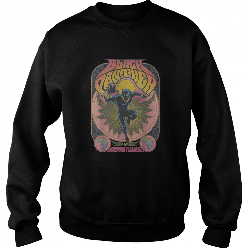 Marvel Black Panther Vintage 70's Poster Style T- Unisex Sweatshirt