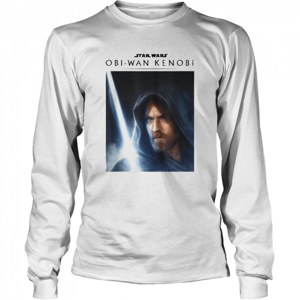 Star Wars Obi-Wan Kenobi Big Face Lightsaber Unisex T- Long Sleeved T-shirt
