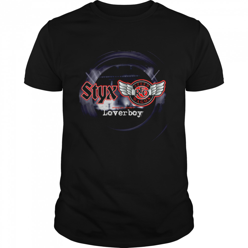 STYX Tour 2022 REO Speed Wagon Loverboy Band T Shirt