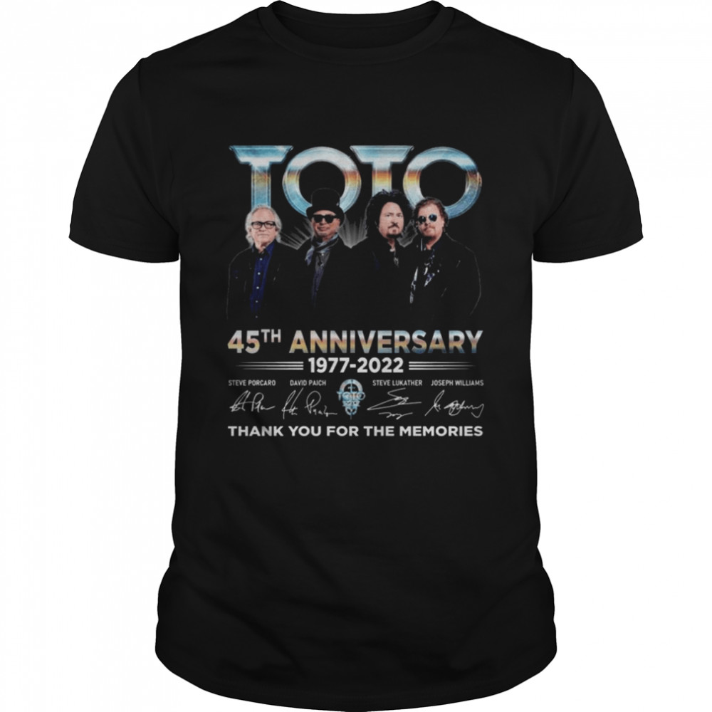 TOTO 1977-2022 Signatures T Shirt Music Band