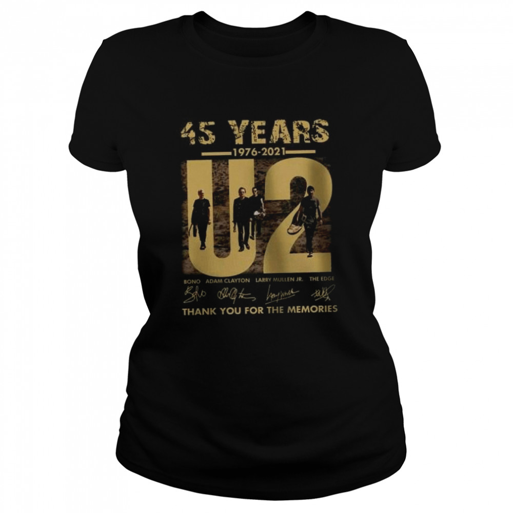 U2 Band 45 Years 1976-2021 Thank You For The Memories T  Classic Women's T-shirt