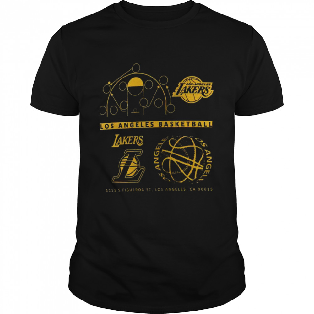 Los Angeles Lakers Black Court Street Collective T-Shirt