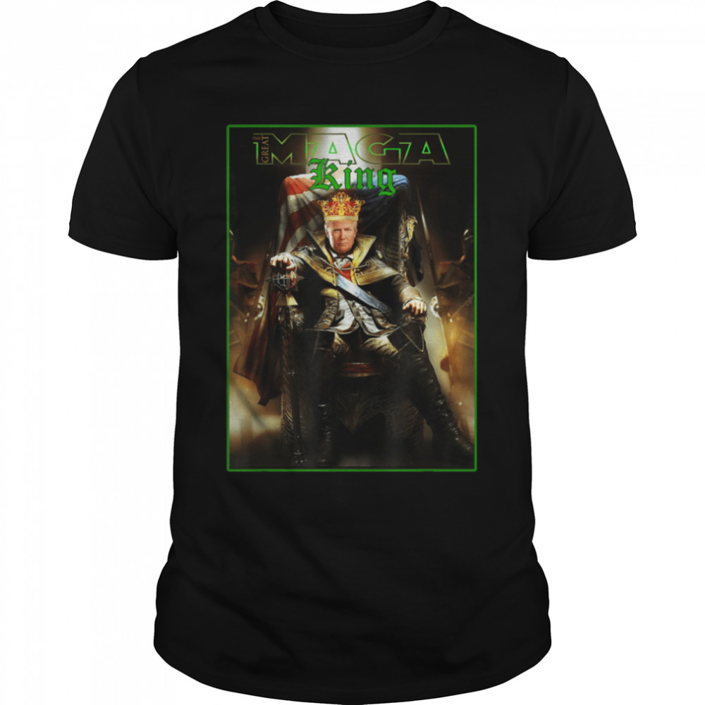 The Great Maga King Trump America 4th Of July T-Shirt B0B1F6J3YL