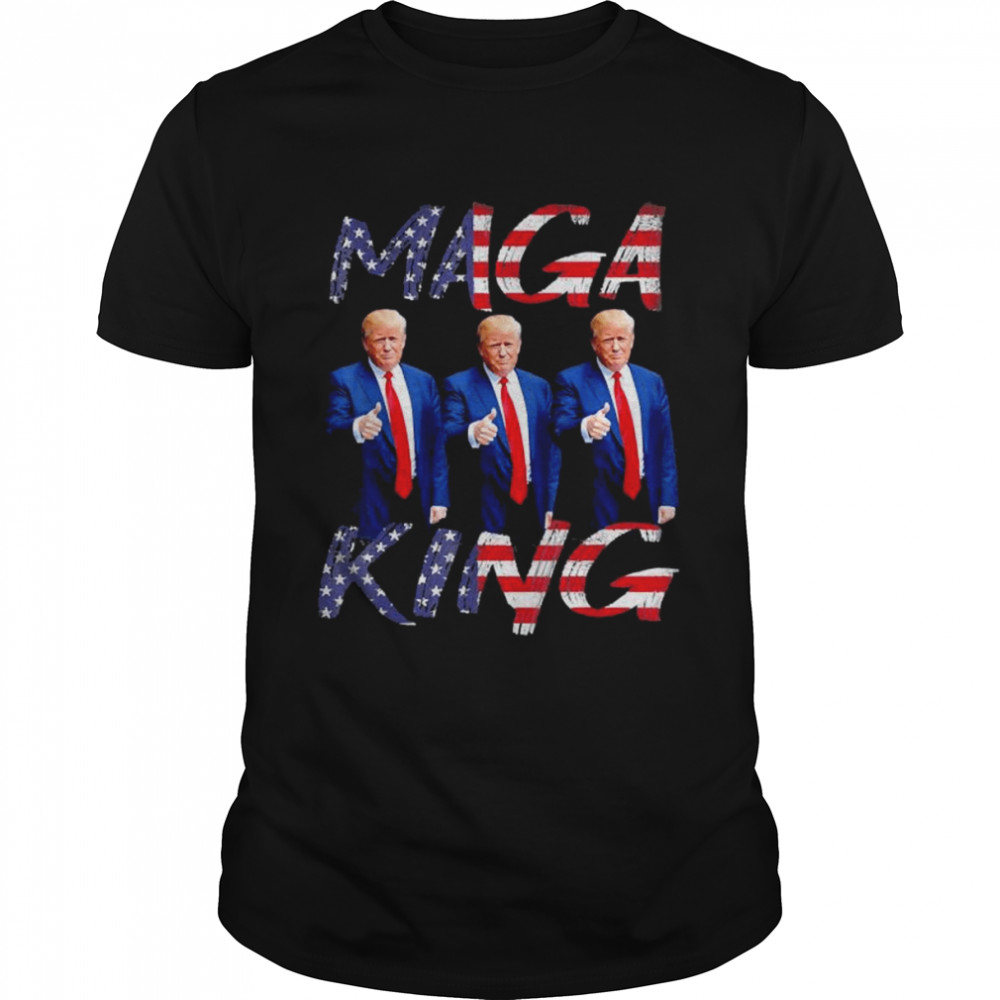MAGA King Ultra MAGA Patriotic Trump Patriotic American Flag Shirt
