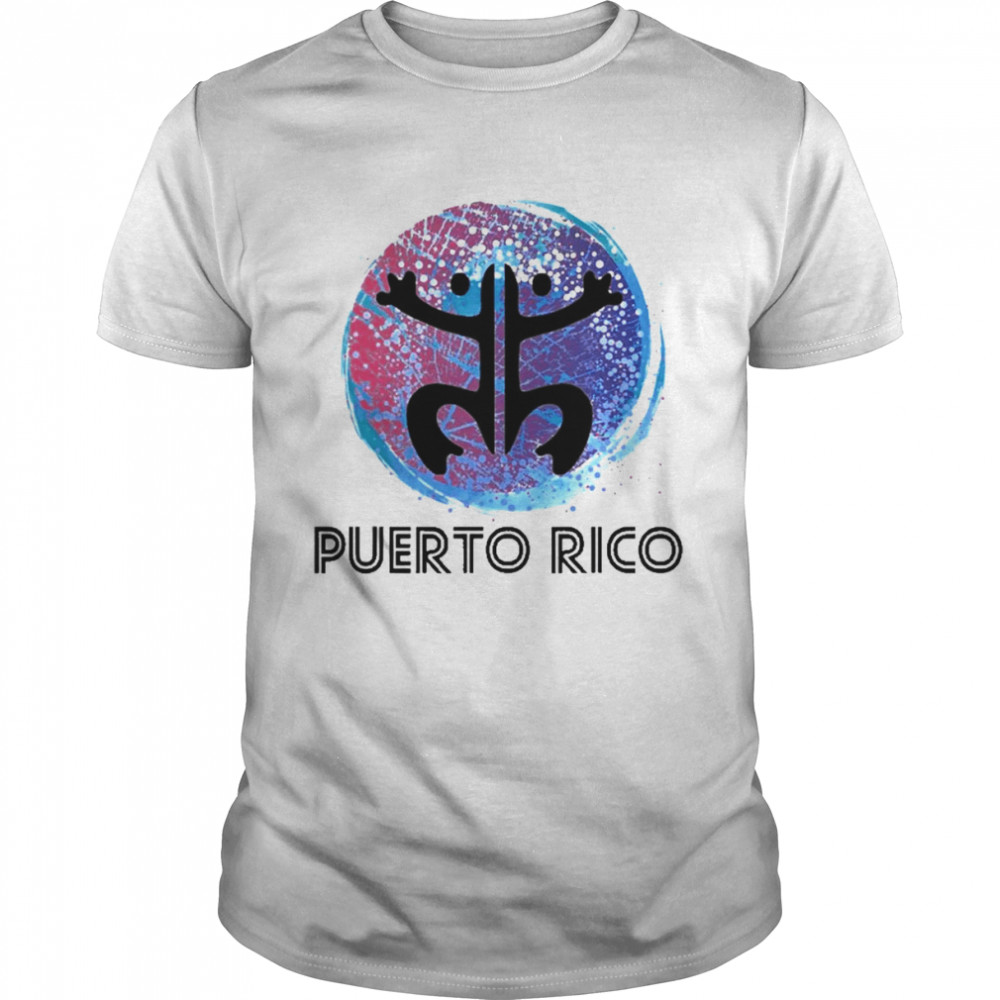 Retro Distressed Puerto Rico Coqui Frog Pink Cool Womens Shirt