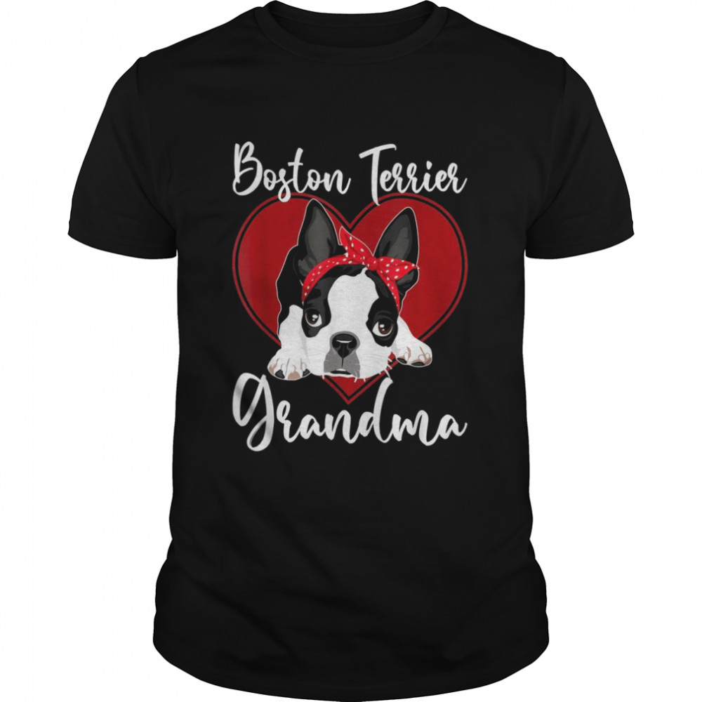 Boston Terrier Grandma Dog Owner Boston Terrier  Classic Men's T-shirt