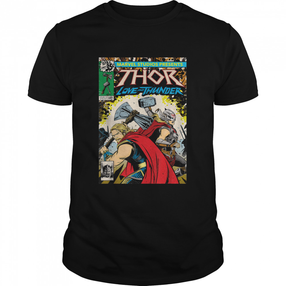 Love and Thunder Thor And Jane Comic Cover T-Shirt