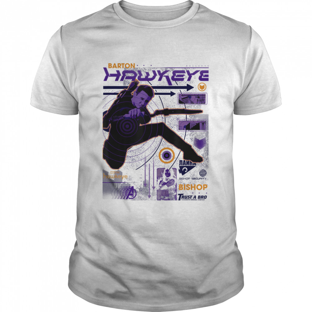 Marvel Hawkeye Barton Bishop Collage T-Shirt