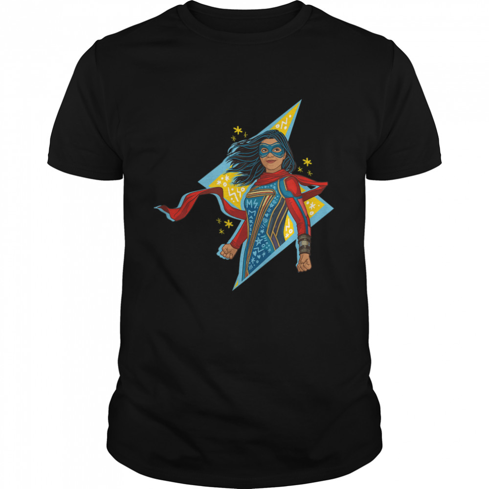 Ms. Marvel Lightning Bolt Doodle T- Classic Men's T-shirt