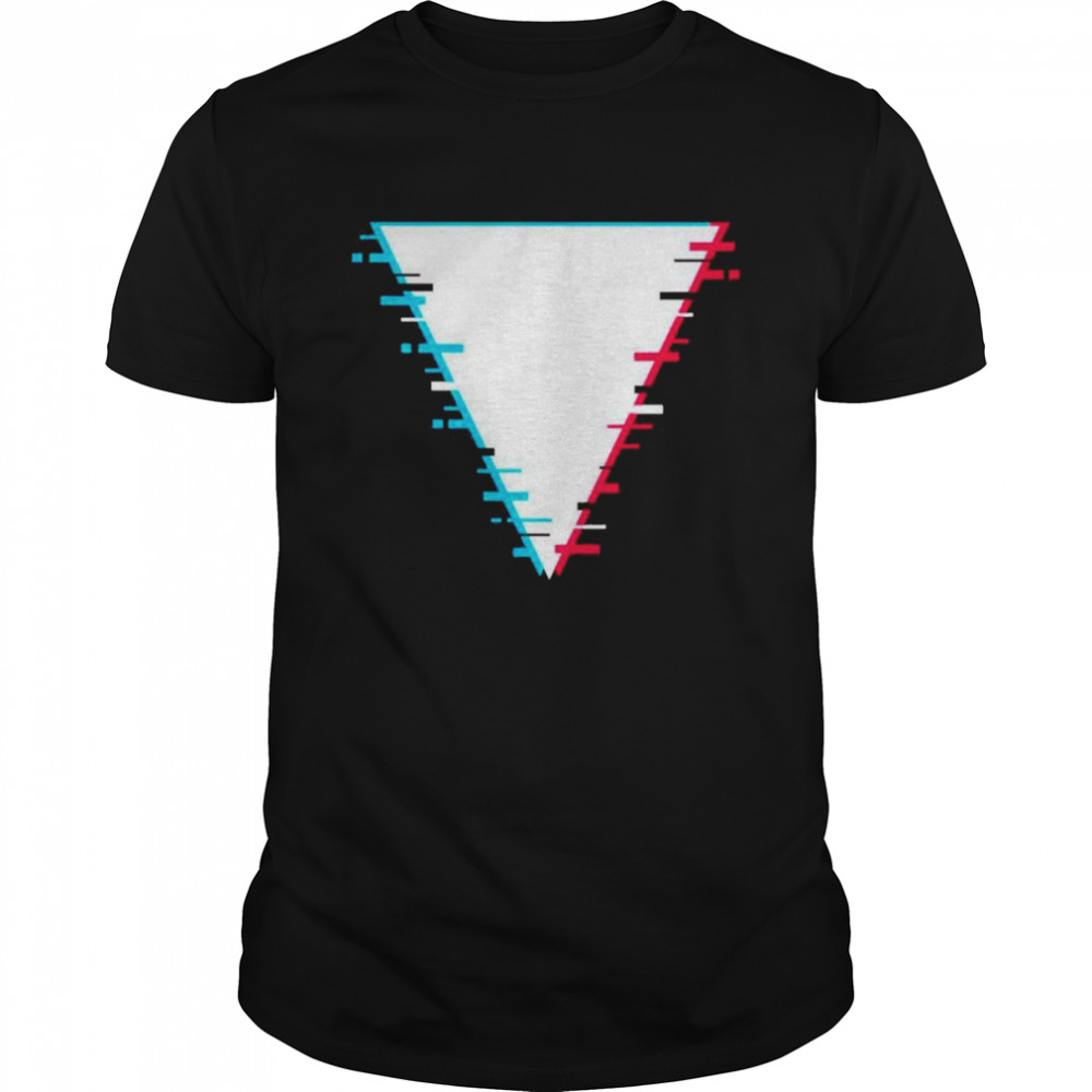 Shapes with glitch distortion effect Geometry Triangles Shirt