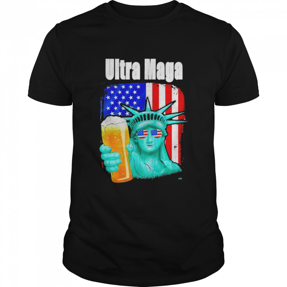 Ultra Maga Conservative Patriotic Flag Red White Blue Shirt