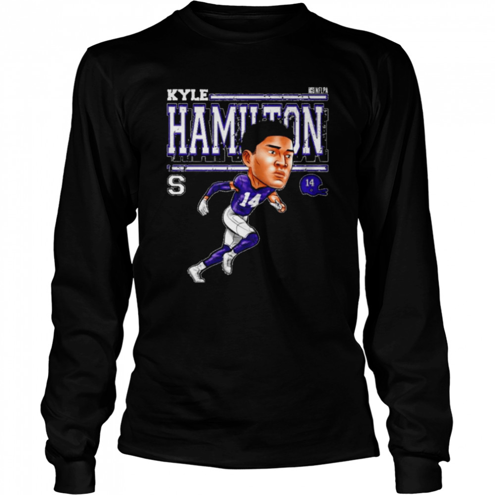 Kyle Hamilton Baltimore Cartoon Football  Long Sleeved T-shirt