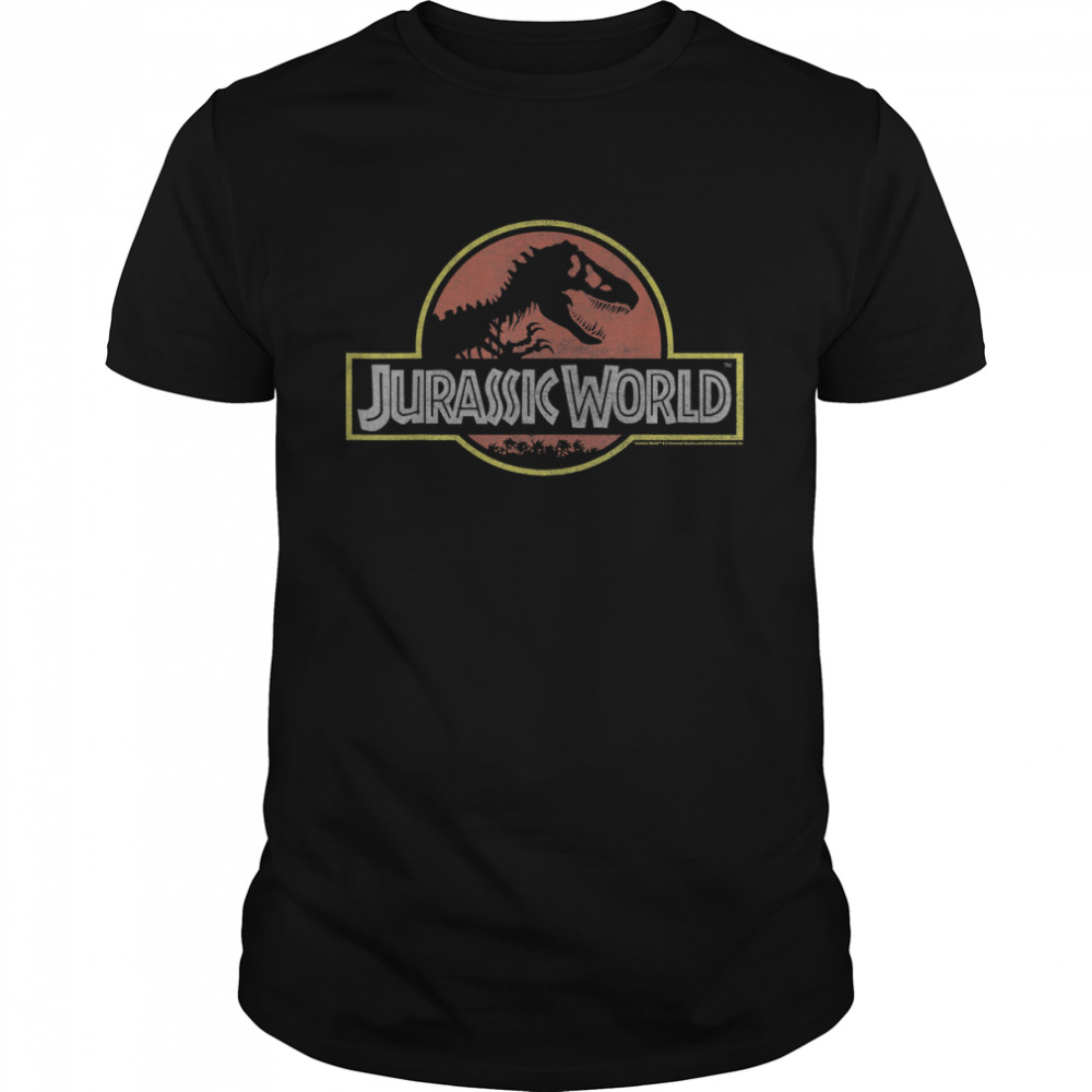 Jurassic World Classic Retro T-Rex Logo Graphic T- Classic Men's T-shirt