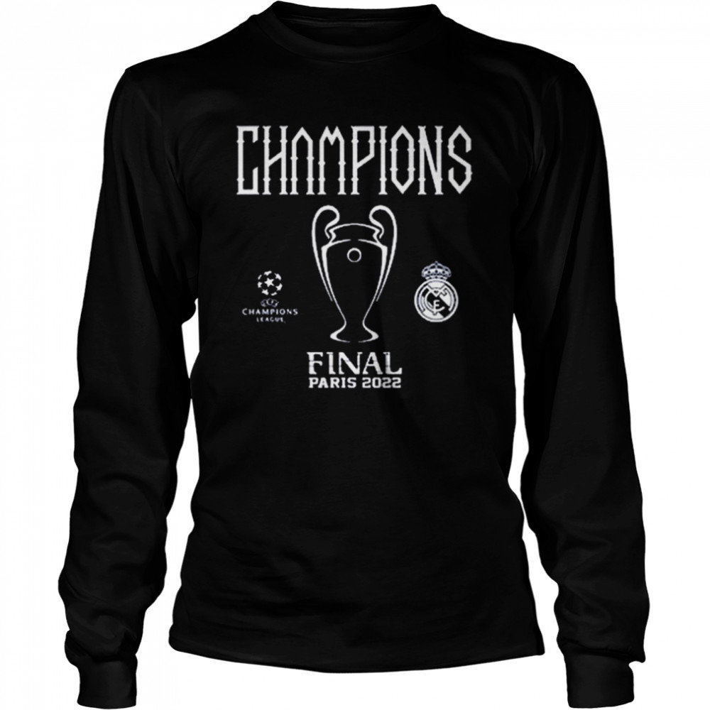 Real Madrid UEFA Champion League Final 2022 Winner T-shirt Long Sleeved T-shirt