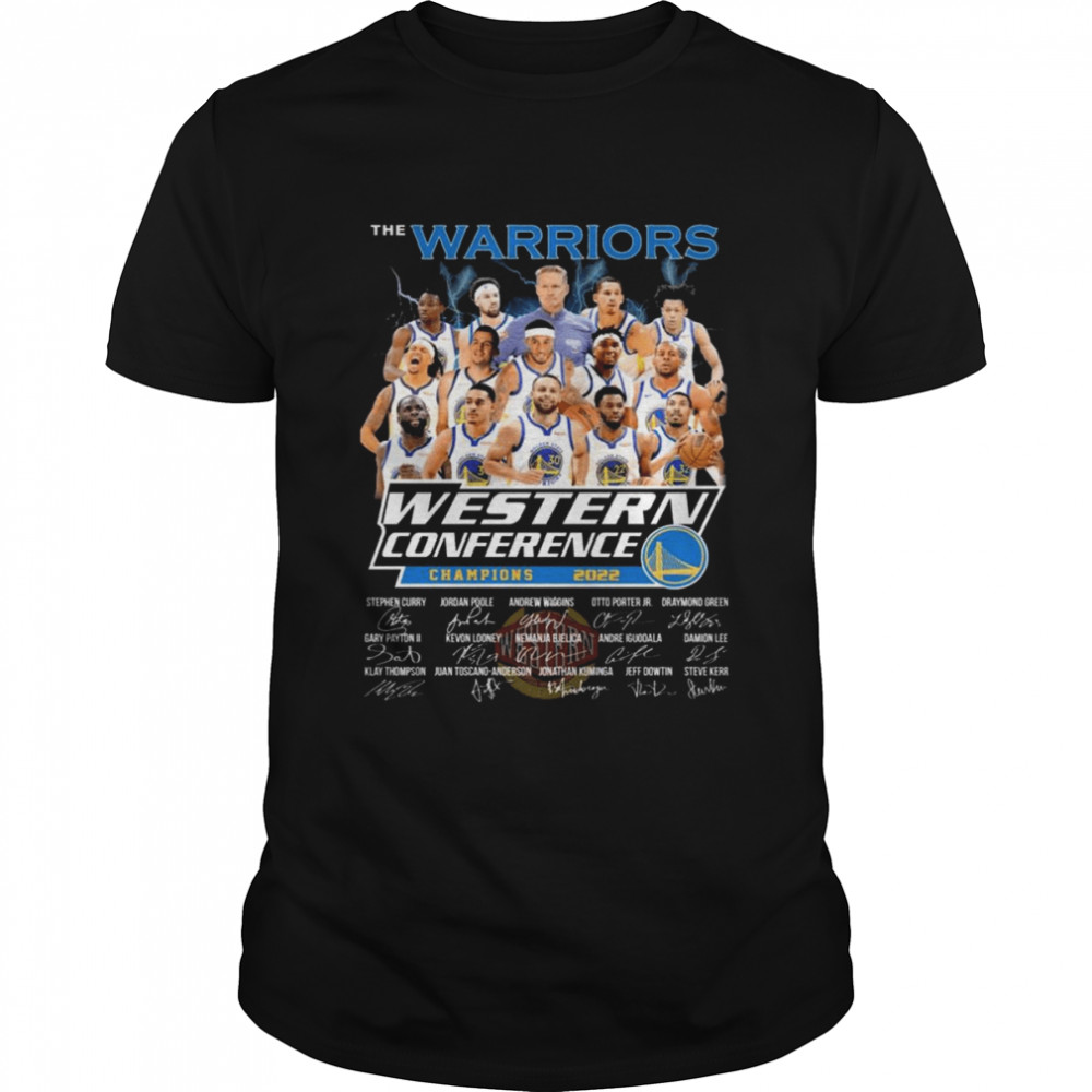 The Warriors Western Conference Champions 2022 Green and Iguodala Signatures  Classic Men's T-shirt