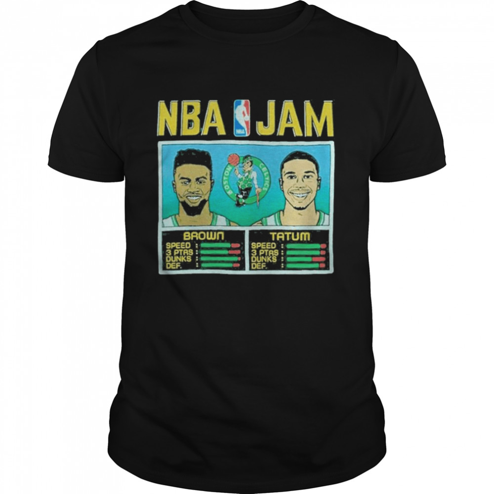 Nba Jam Jaylen Brown and Jayson Tatum Boston Celtics  Classic Men's T-shirt