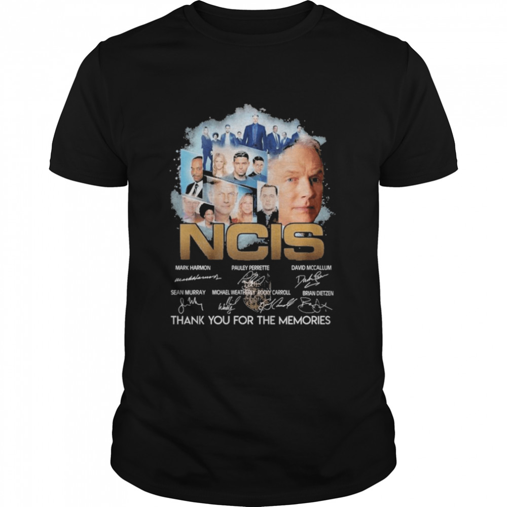 The NCIS Mark Harmon and Pauley Perrette signatures thank you for the memories shirt Classic Men's T-shirt