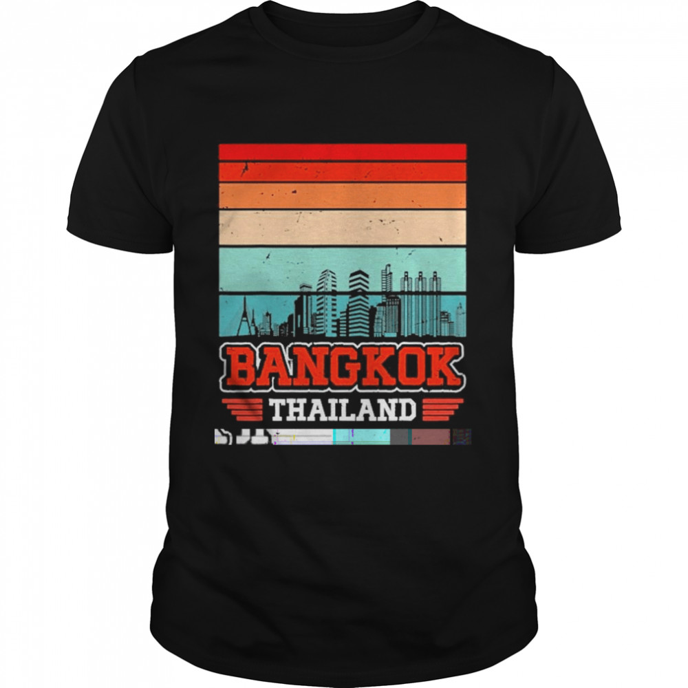 Bangkok Thailand Retro Vintage Sunset Skyline Bangkok Shirt