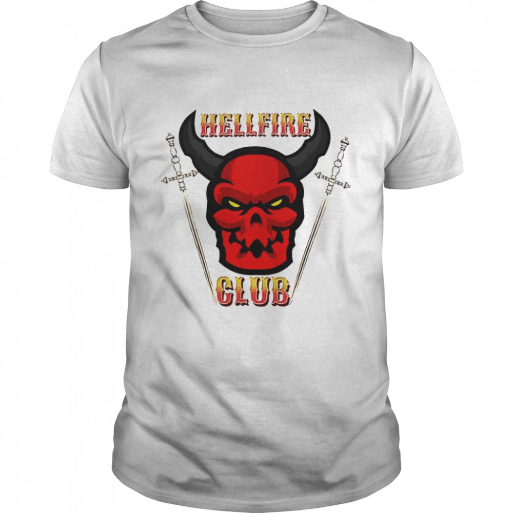 Hellfire Club classic red devil skull shirt