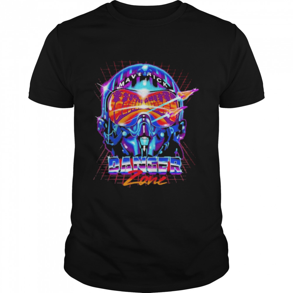 Maverick Danger Zone Helmet Neon style shirt Classic Men's T-shirt