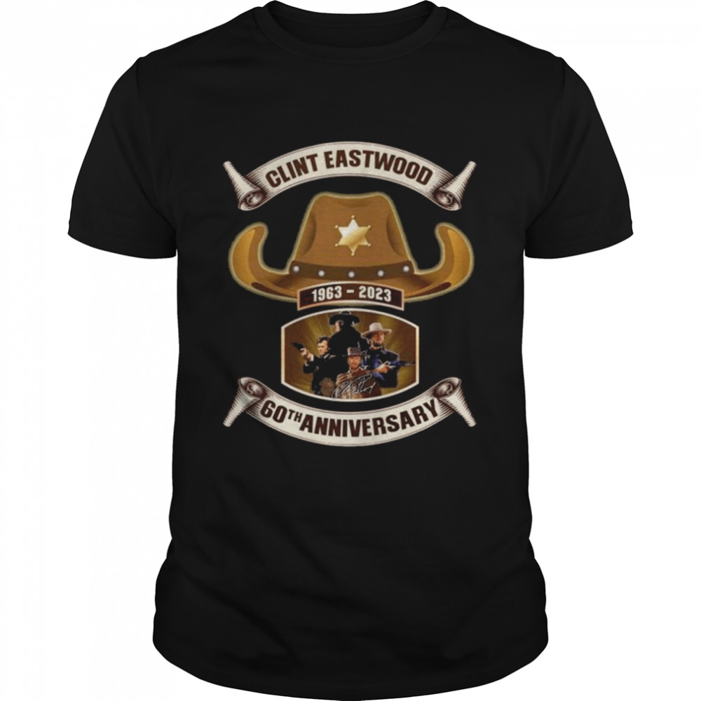 Clint Eastwood 1963 2023 60th anniversary signatures shirt
