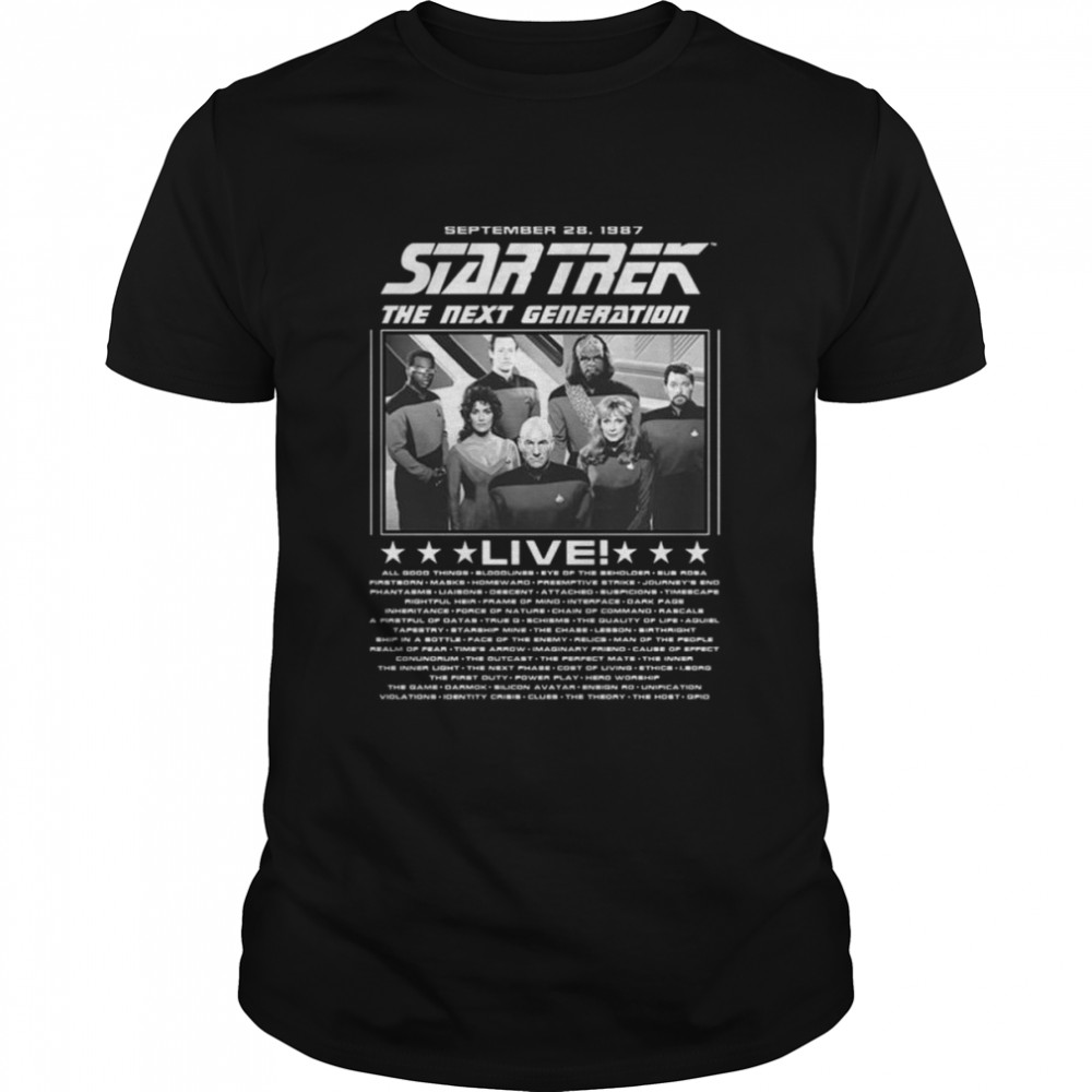 Crew Live Portrait Next Generation Star Trek shirt