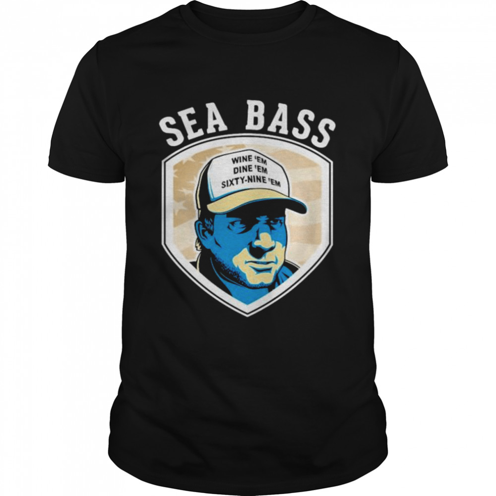 Sea Bass wine ’em dine ’em shirt Classic Men's T-shirt