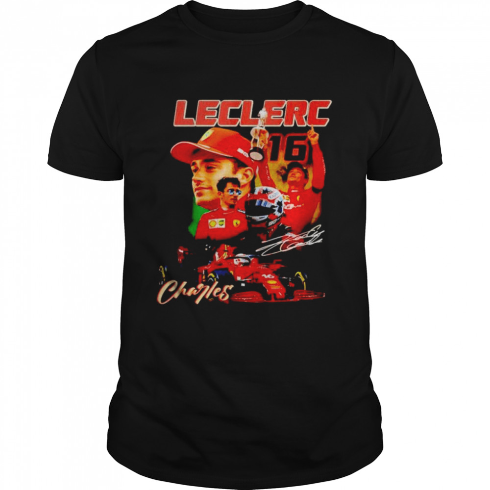 Charles Leclerc Driver Racing Championship Formula Racing signature shirt Classic Men's T-shirt