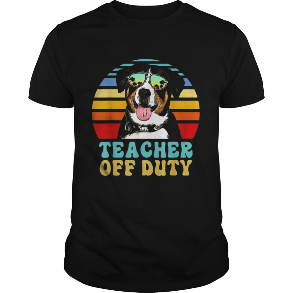 Teacher Off Duty Entlebucher Mountain Dog Summer Shirt