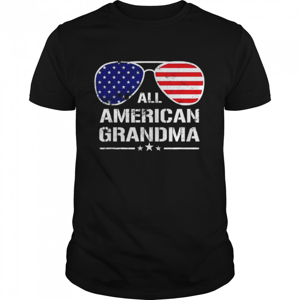 All American grandma American flag patriotic 4th of july shirt Classic Men's T-shirt